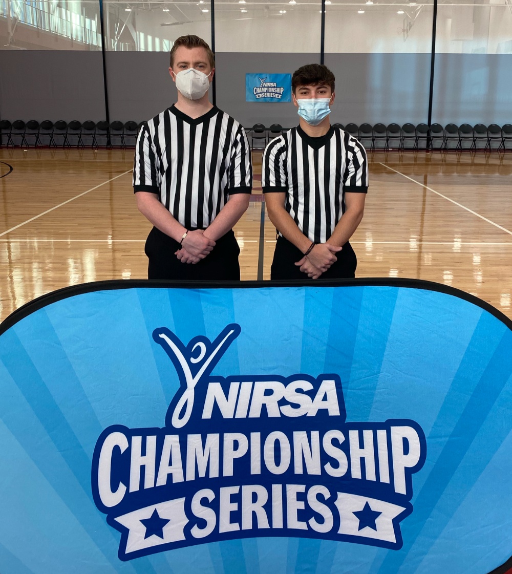 Student referee officiates at national basketball tournament